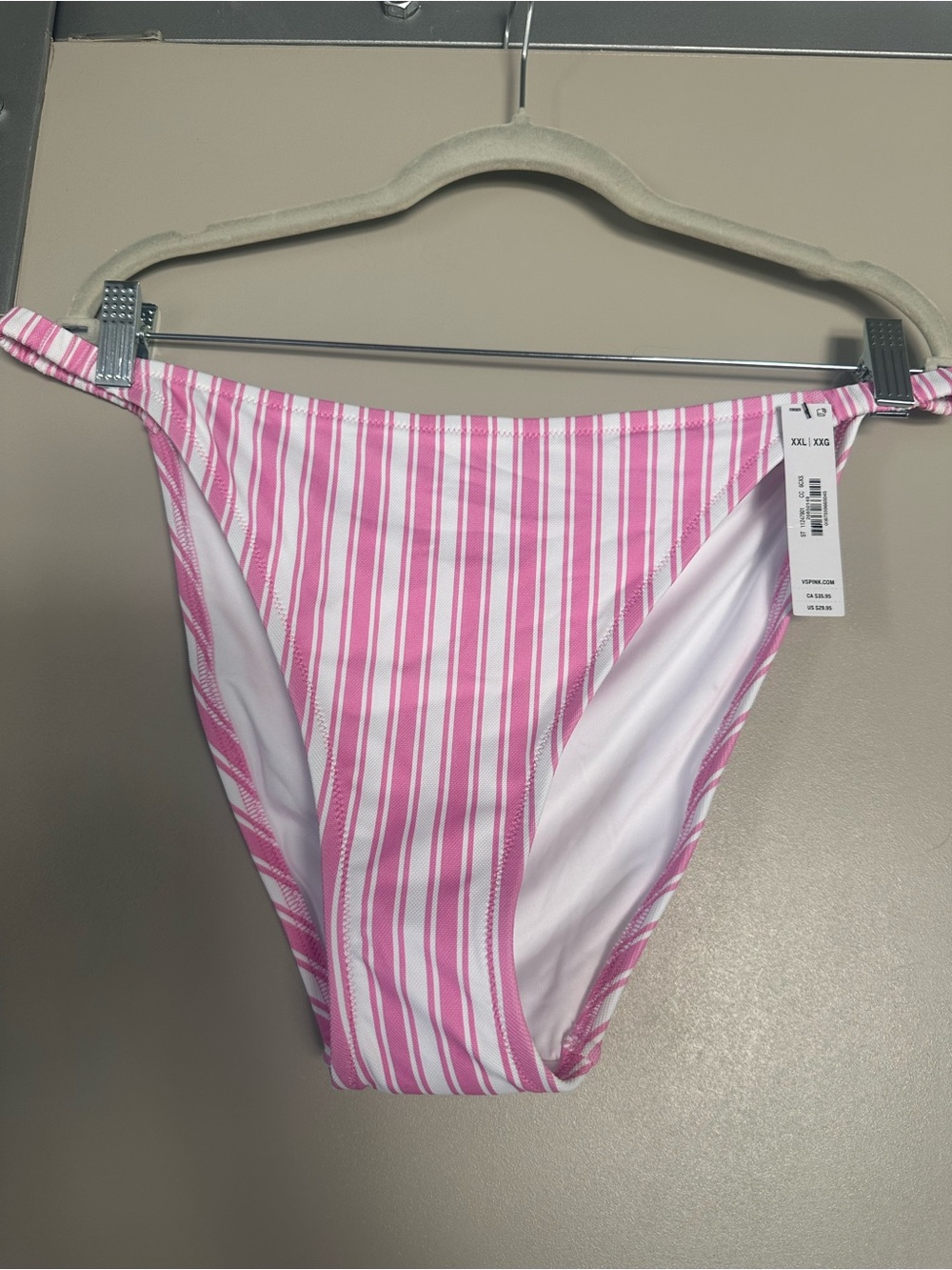 VS Pink - Pink Stripe Women's Swim Bottom NWT